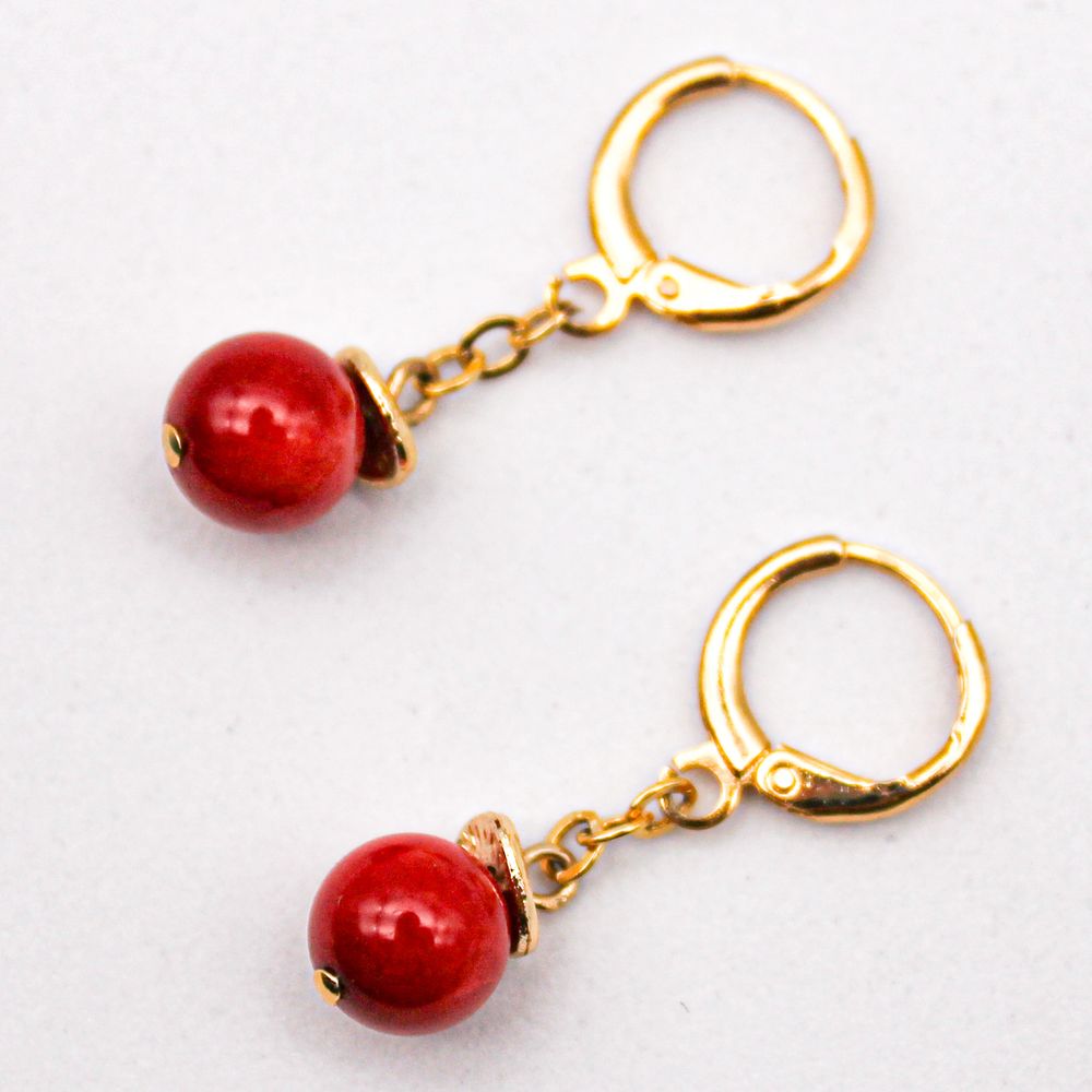 Серьги из коралла