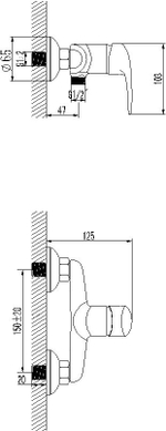 Смеситель для душа LEMARK PRAMEN – LM3303C