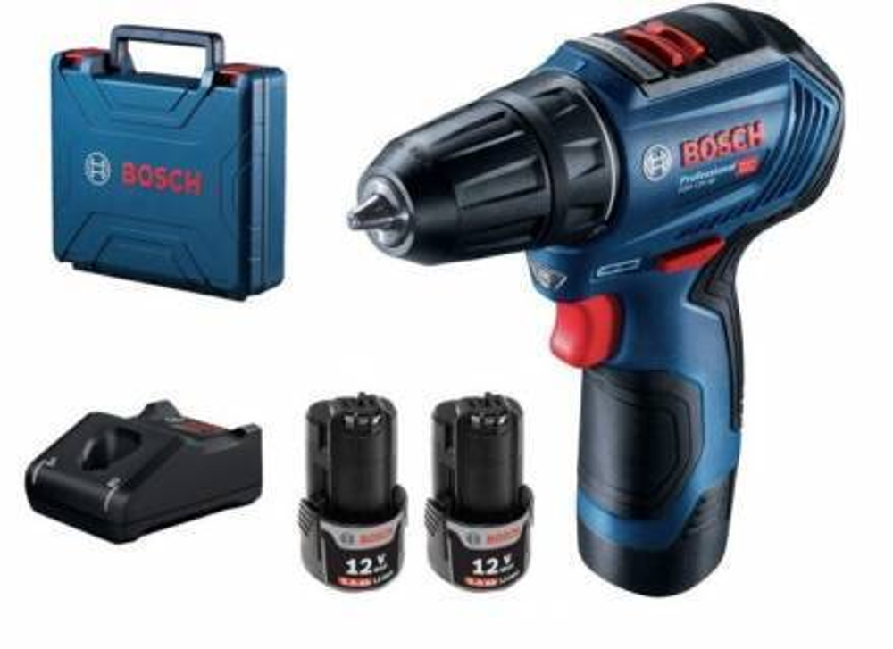 Ак. дрель-шуруп. BOSCH GSR 12 V-30 2х2,0Ач, чемодан