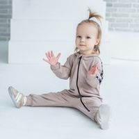 Комбинезон облегченный "Bb team" Бежевый меланж 0+