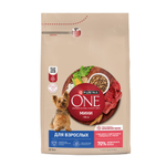 Сухой корм Purina ONE МИНИ для взрослых собак мелких пород с говядиной и с рисом 3 кг