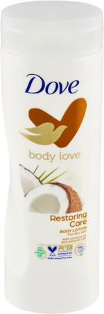 Лосьон для тела питательный для сухой кожи DOVE Restoring Care с кокосовым маслом и миндальным молочком 400 мл (Из Финляндии)