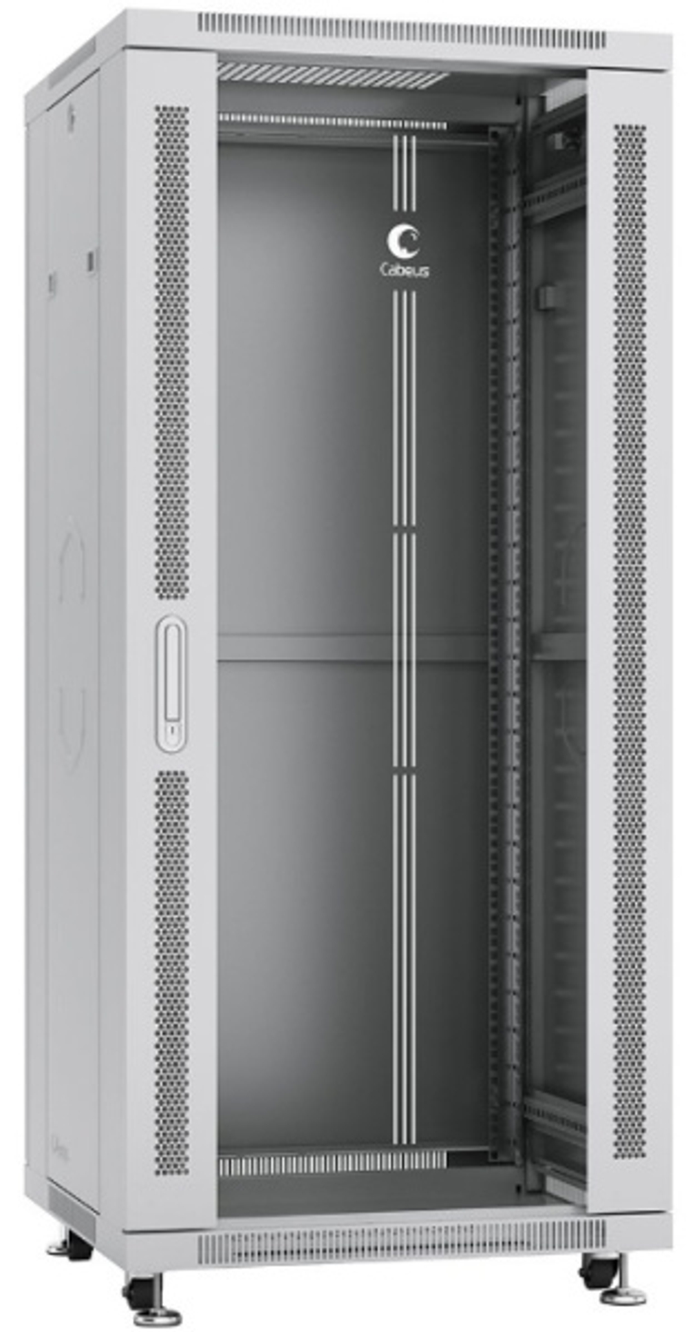 Шкаф напольный 19", 27U Cabeus SH-05C-27U60/60