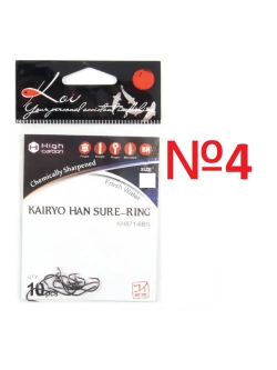 Крючок KOI "KAIRYO HAN SURE-RING", размер 4 (INT)/10 (AS)
