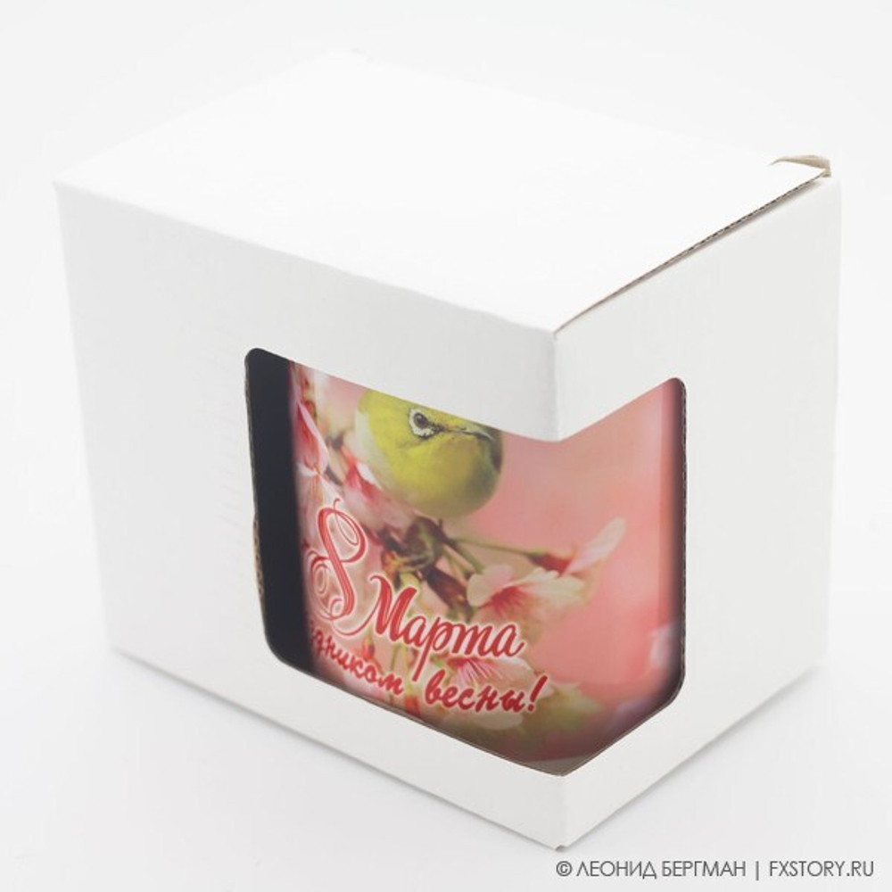 Коробка для кружки с окошком