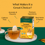 VAHDAM India, Infusions, травяной чай, ашваганда с куркумой, без кофеина, 18 пакетиков для заваривания, 32,4 г (1,14 унции)