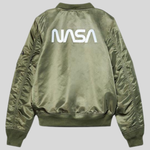 Бомбер Alpha Industries L-2B Hooded NASA II Sage Green (Зеленый)