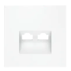 Накладка для розетки компьютерной двойной RJ45+RJ45 Voltum S70 Белый матовый VLS001402