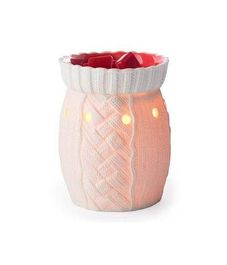 Аромасветильник настольный Вязаный плед керамика, Candle Warmers