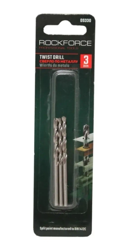 Сверло по металлу 1.5мм HSS(3шт), в блистере RockForce##Rock FORCE RF-DS315