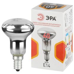 Лампа накаливания ЭРА R50-40-E14-230 40Вт 230В рефлектор цветная коробка Е14 | Лампы накаливания Рефлектор (R )