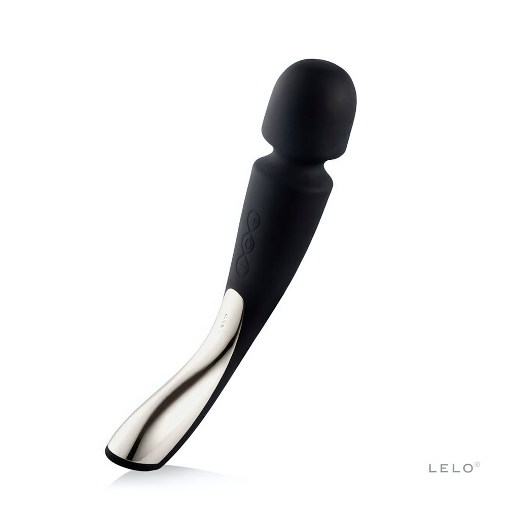Профессиональный вибромассажер Smart Wand Medium (Цвет: черный с золотой)