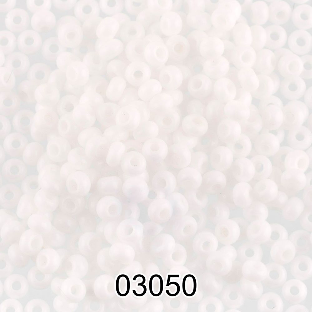Бисер Gamma 8/0 (2.9 мм), 50 г (10х5 г), H661 белый (03050), круглый 3