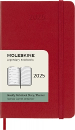 Еженедельник Moleskine WKNT (DHF212WN2) 9x14см, твердая обложка, красный