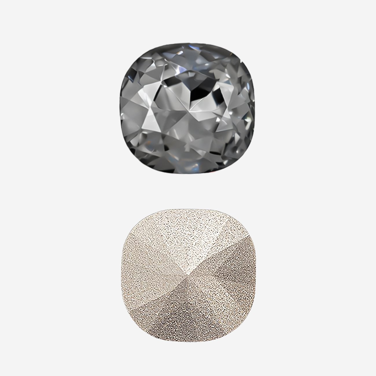 Кристалл Кушон (Сushion), оттенок "Серый"/"Gray", 12мм