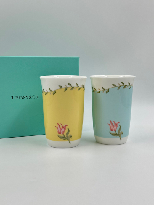 Набор из 2 стаканов Tiffany & Co, Pink Tulip