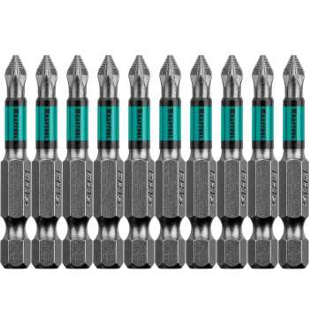 Биты, PZ1, 50 мм, тип хвостовика E 1/4, 10 шт в блистере, KRAFTOOL Optimum Line , 26124-1-50-10