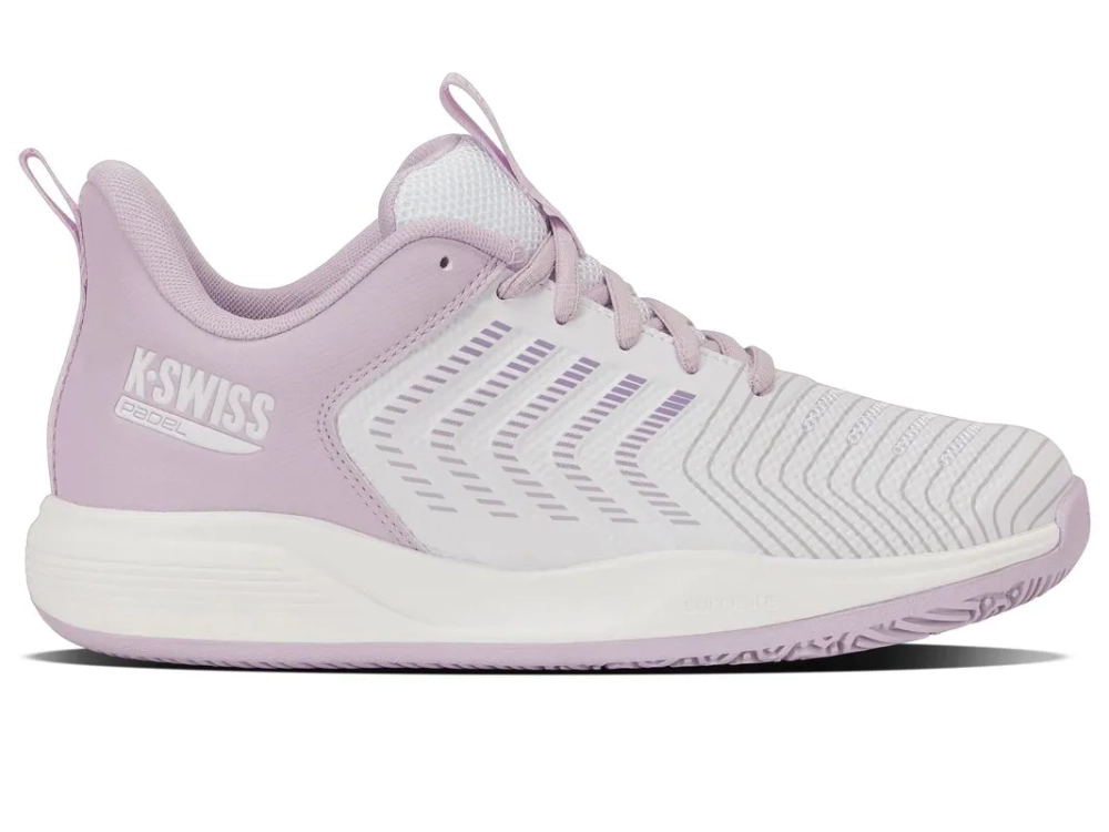 Женские кроссовки для padel K-Swiss Ultrashot Light Padel - white/orchid hush/purple rose