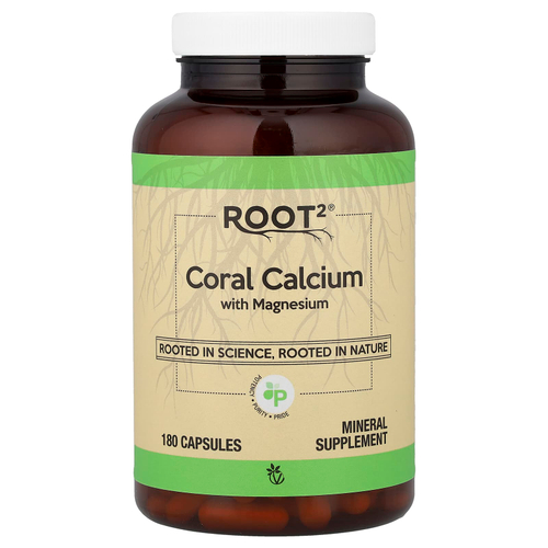 Vitacost, Root2®, коралловый кальций с магнием, 180 капсул