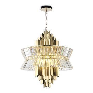 Подвесная люстра с хрусталем 18*E14 LH41023 латунь/прозрачный High Light Crystal Ambrella