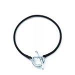 Браслет из серебра 925 на шнурке, Tiffany 💠 Open heart 16mm - В наличии