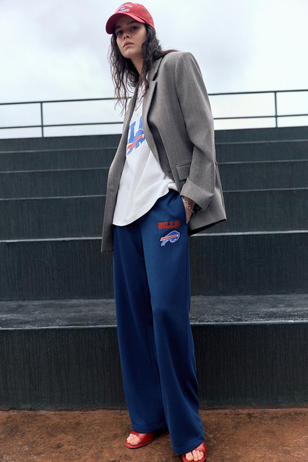 PULL&BEAR Брюки NFL Buffalo Bills, темно-синий