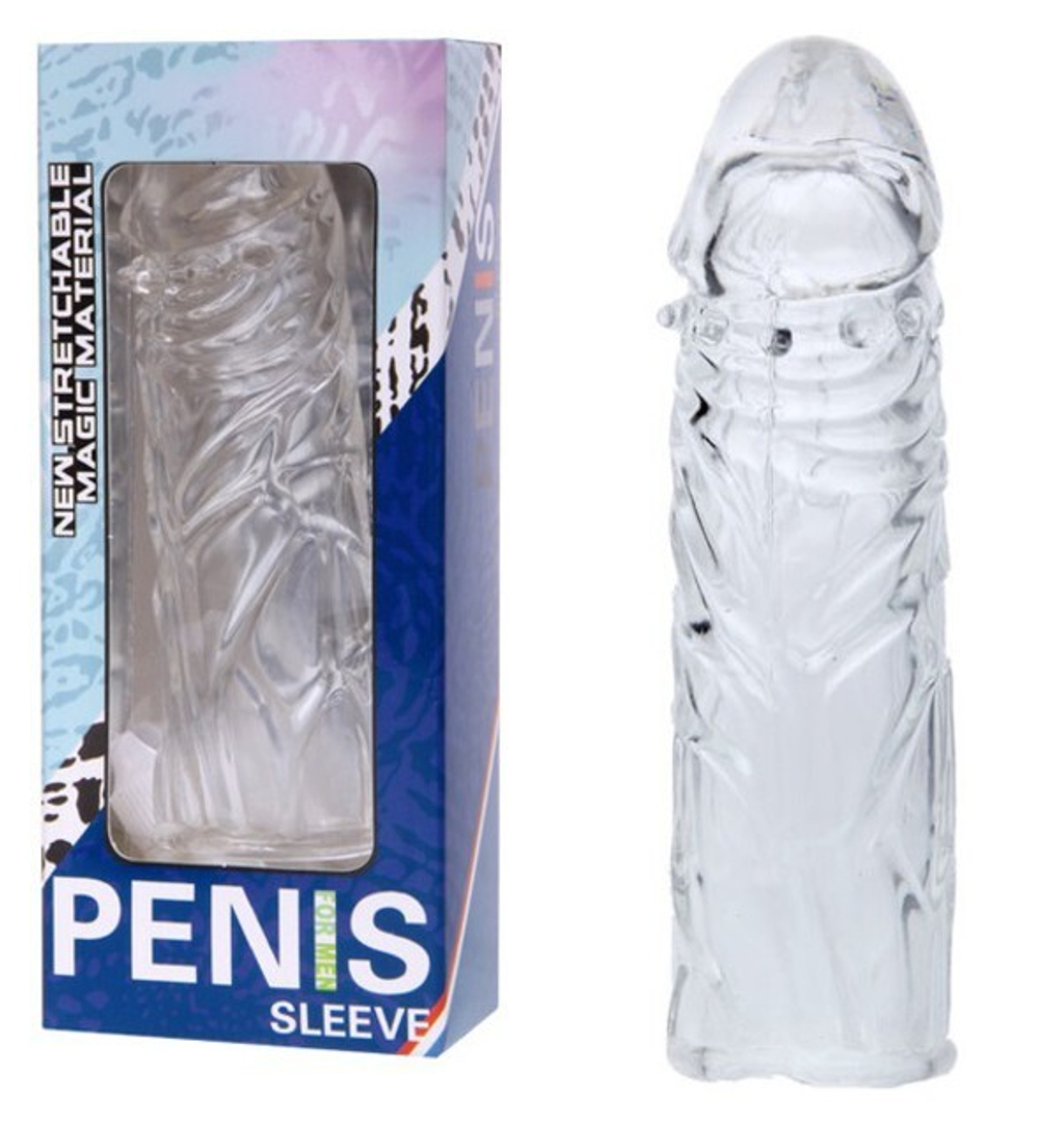 Рельефная насадка Penis Sleeve, прозрачный (Цвет: прозрачный)