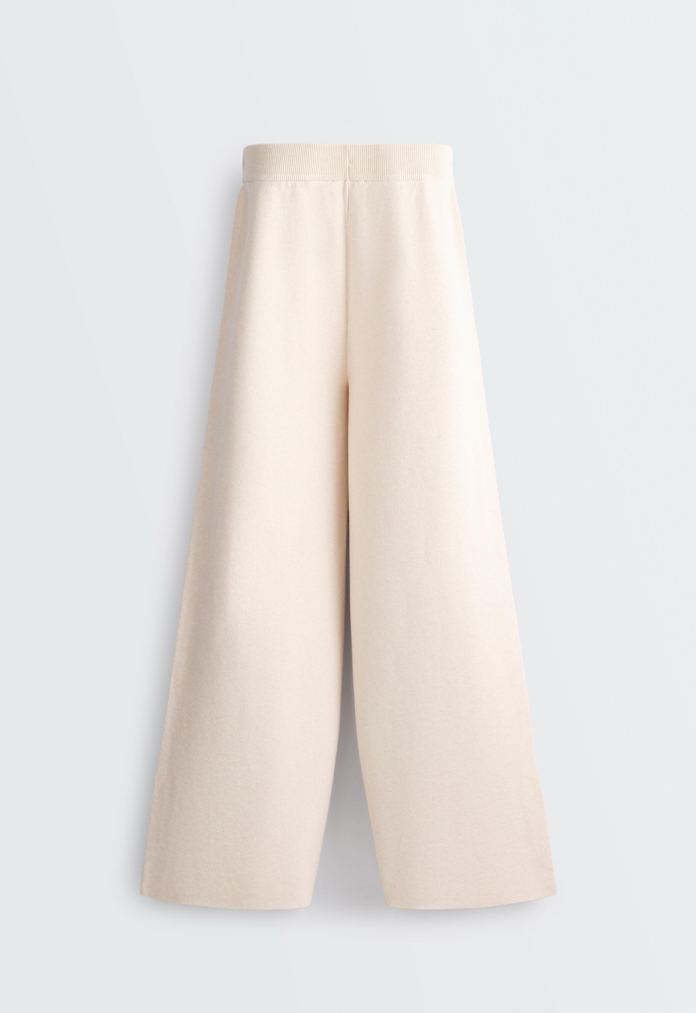 OYSHO Широкие брюки Wide leg с контрастным кантом, экрю