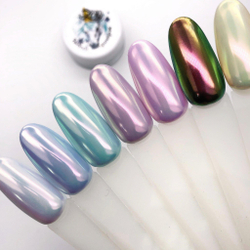 Zoo nail Радужный пигмент-втирка Новый единорог (мелкий помол), 0,2 гр