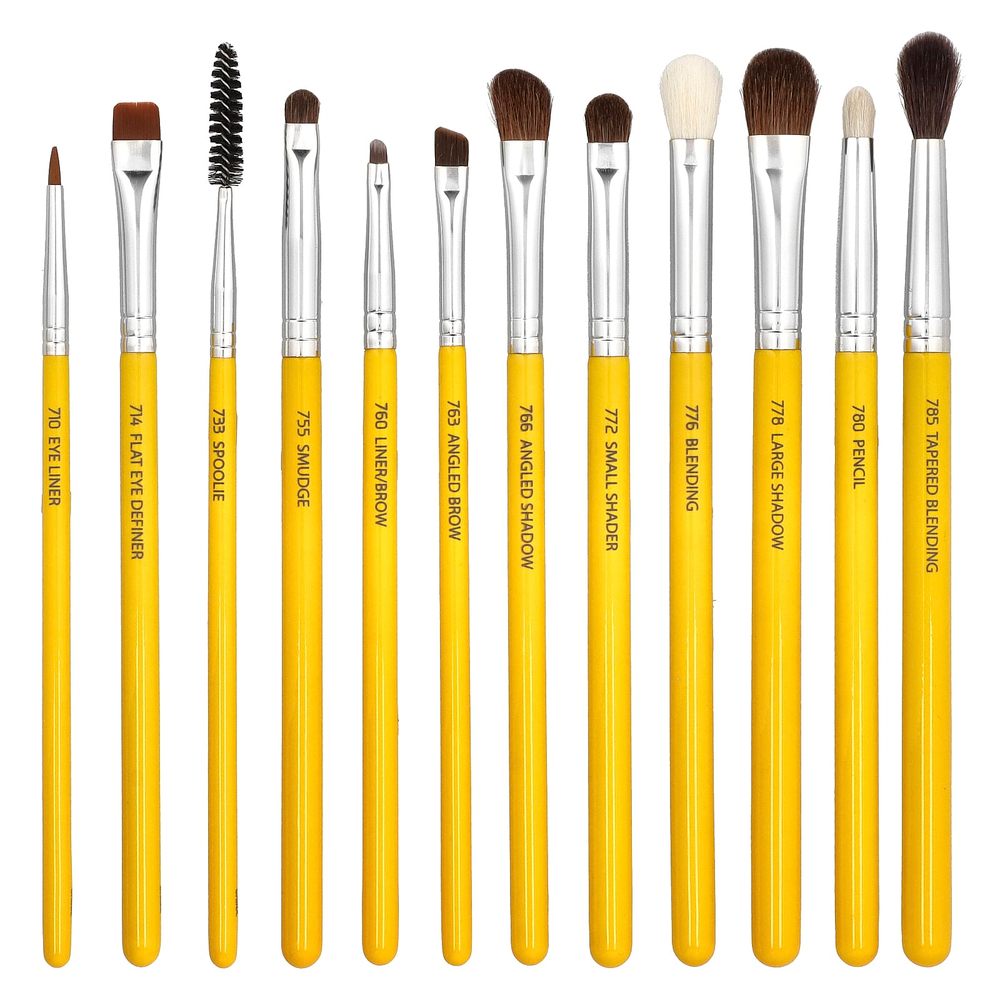 Bdellium Tools, Studio Line, набор кисточек для глаз и чехол, в комплект входит 12 предметов