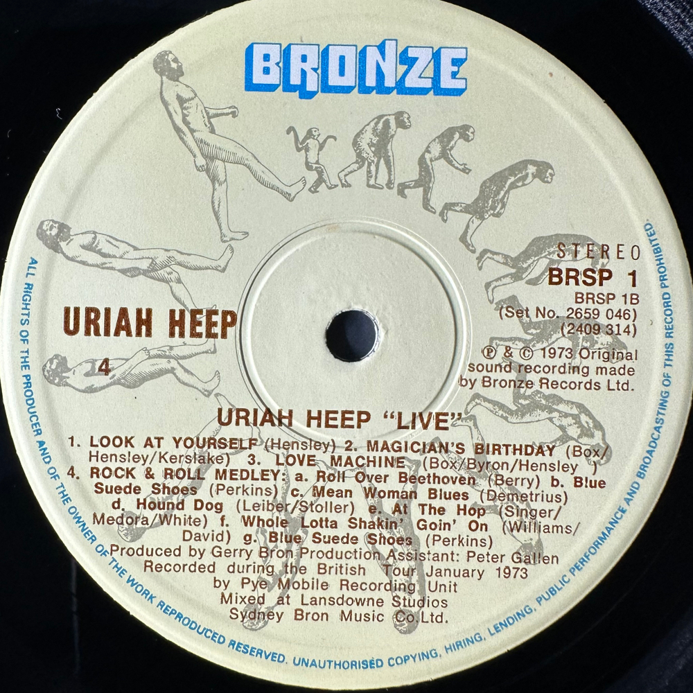 Uriah Heep ‎– Uriah Heep Live 2LP (Англия)