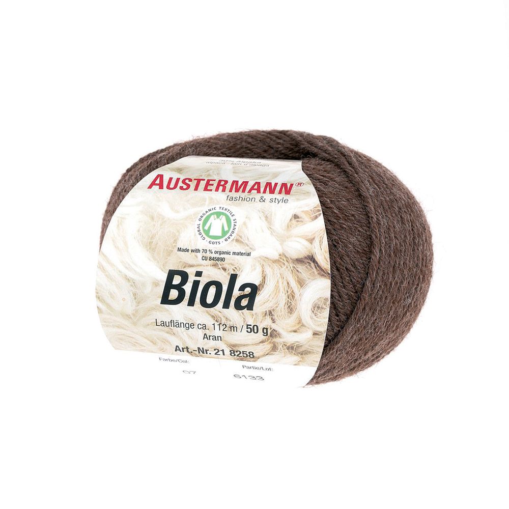 Пряжа Austermann (Аустерманн) Biola / уп.10 мот. по 50 г, 112 м, 12019