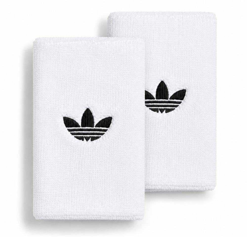 Frotka tenisowa Adidas Originals Long Wristband 2P - white/black