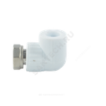 Угольник PP-R комбинированный белый Дн 20х1/2" с накидной гайкой VALFEX 10138020