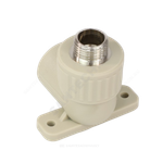 Угольник PP-R комбинированный серый Дн 25х1/2" НР с креплением VALFEX 10121025Г