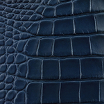 LOUIS VUITTON Flap Closure Crocodile Leather With Cow Leather Passport Holder Men"s Marine Blue
