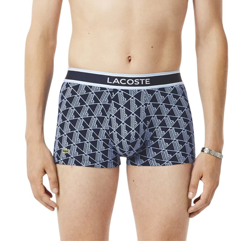 Боксерки теннисные Lacoste Mit Monogrann Trunks 3P - navy blue/blue