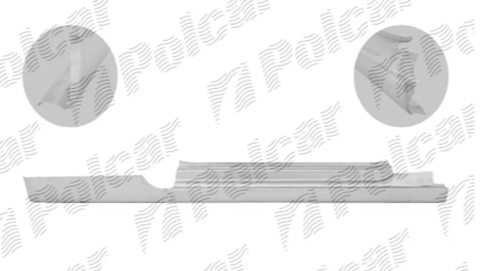 Порог правый Volkswagen Polo 2001-2009 3D (Klokkerholm) хэтчбек