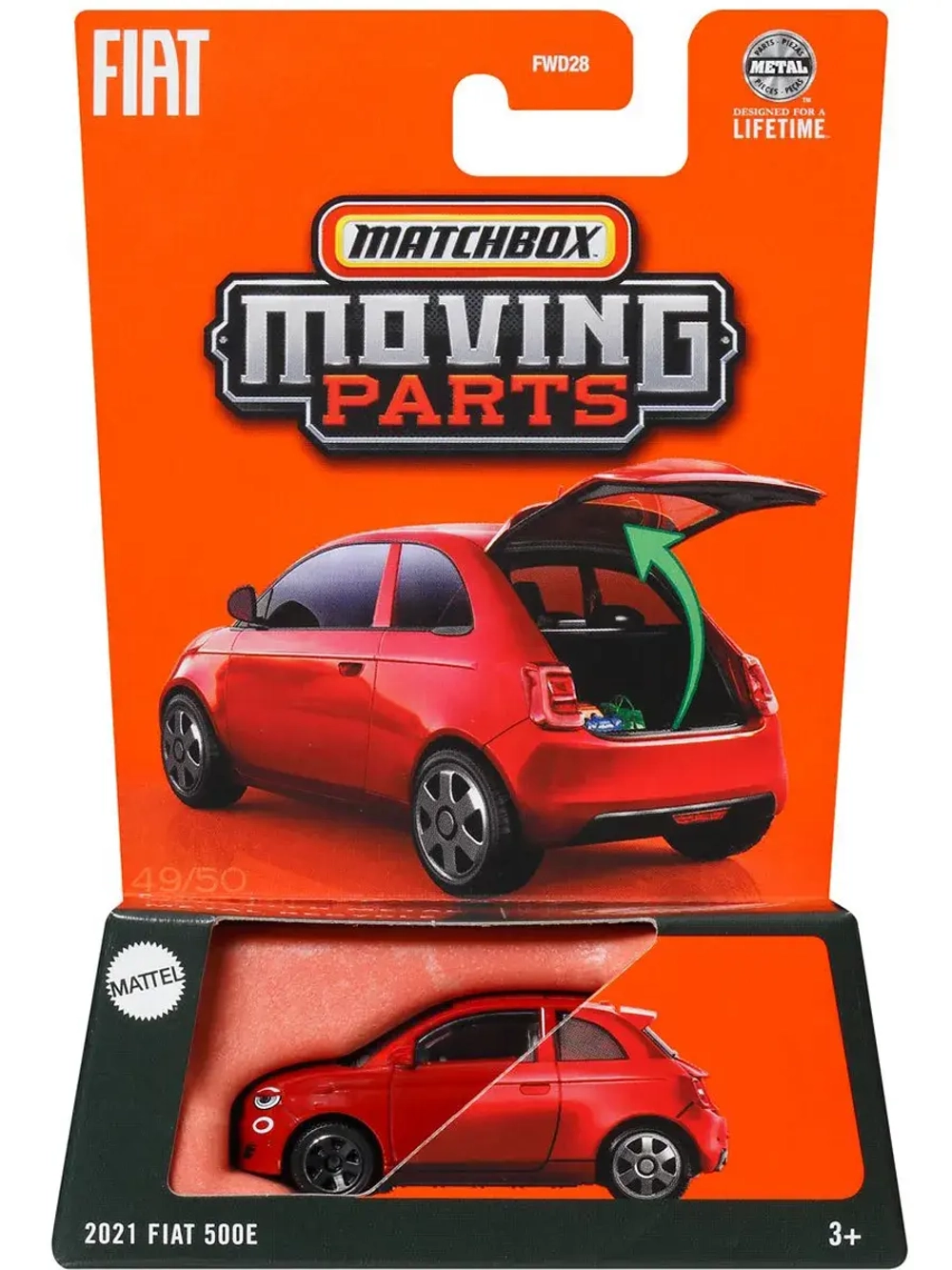 Машинка Хот Вилс Matchbox 2021 Fiat 500E FWD28 JBW93