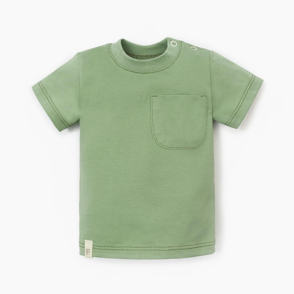 Футболка для мальчиков "Basic line" рост 62-68 см, зелёный 9235745 (Крошка Я), 1 шт.