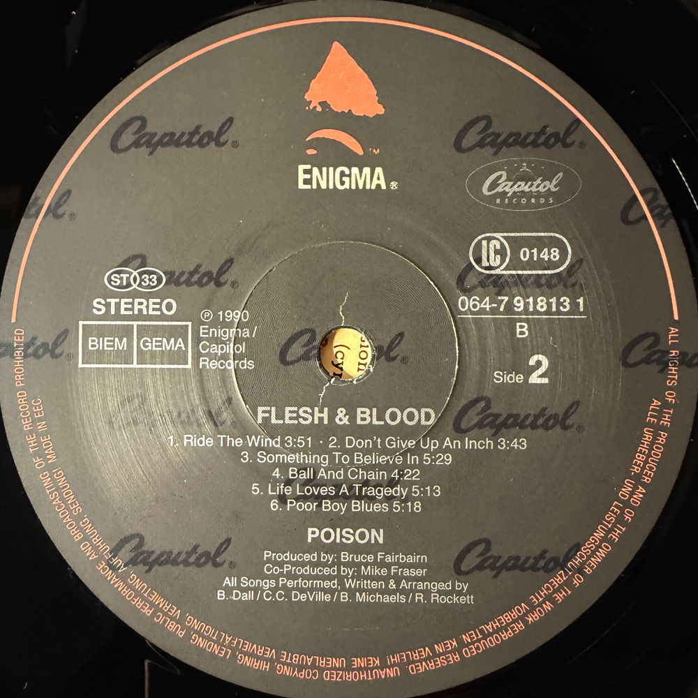 Poison – Flesh & Blood (Европа 1990г.) Т