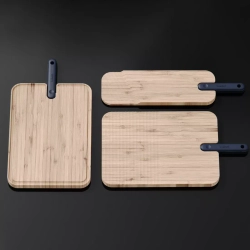 Доска разделочная с поварским ножом 43x24x2.4см Trebonn Chopping boards and Knives черная
