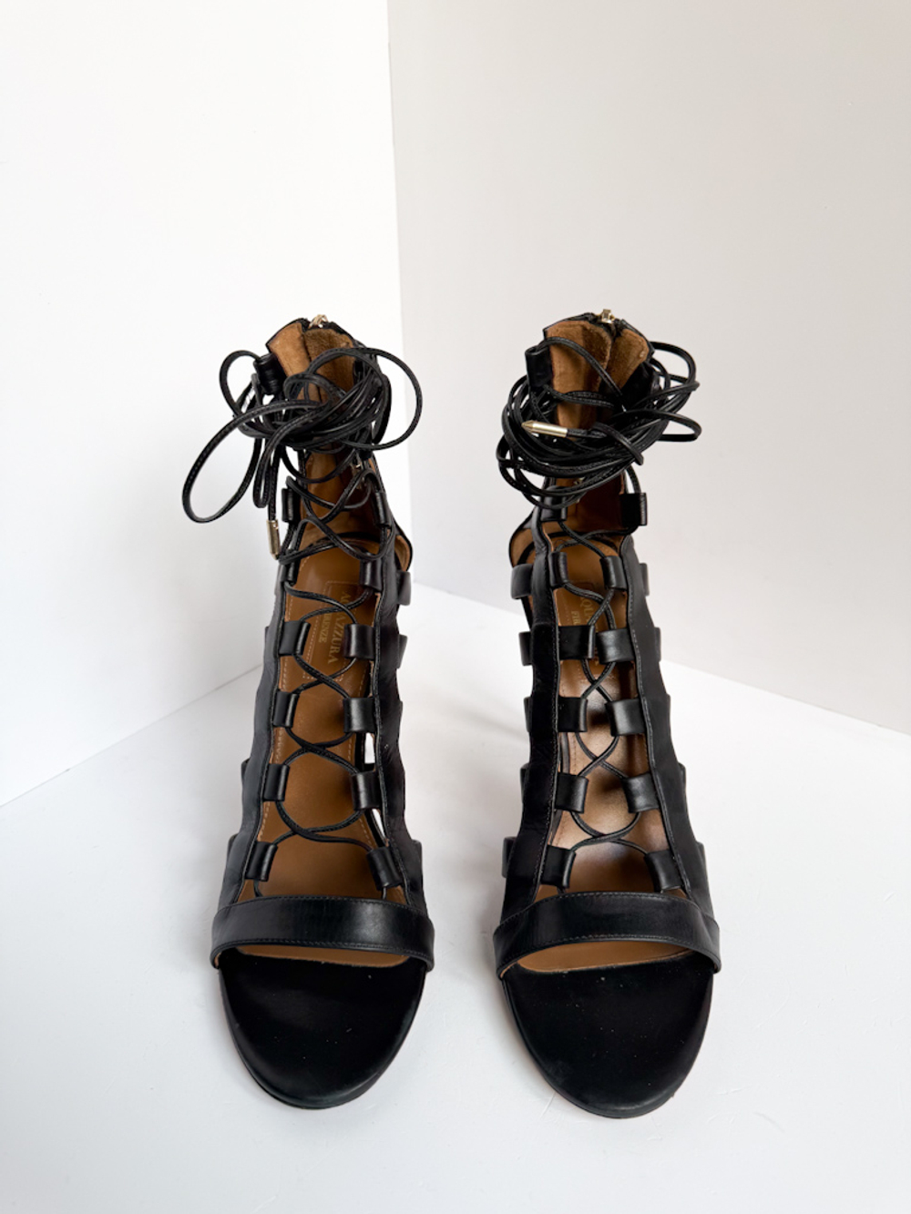 Кожаные босоножки Aquazzura, 40