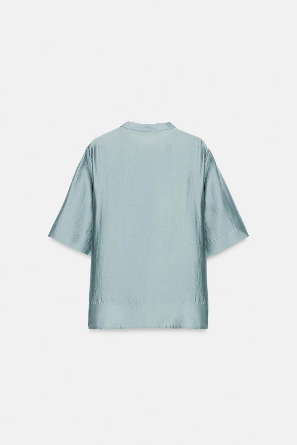 СТРУЯЩАЯСЯ БЛУЗА С КОРОТКИМИ РУКАВАМИ — ZW COLLECTION — ZARA