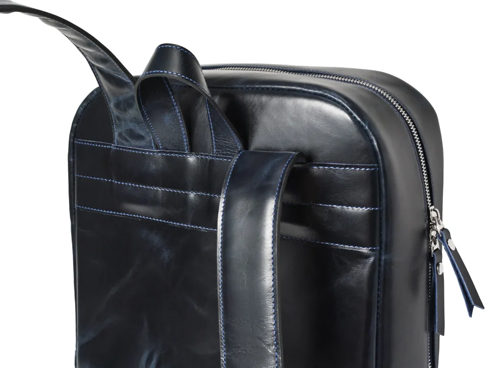 Рюкзак из натуральной кожи "Norvin Dark Blue"