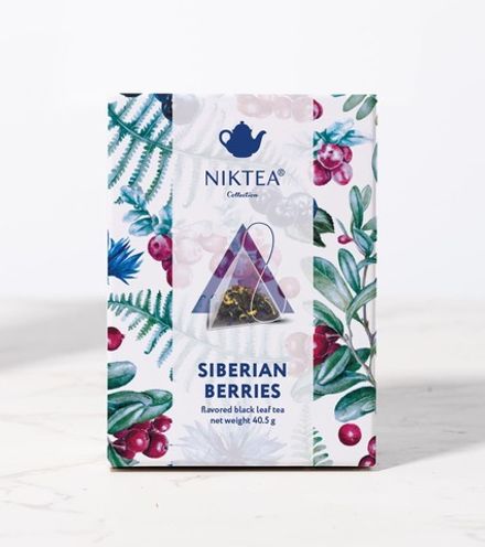 Чай в пирамидках черный NIKTEA Siberian Berries, NIKTEA Сибирский Сбор