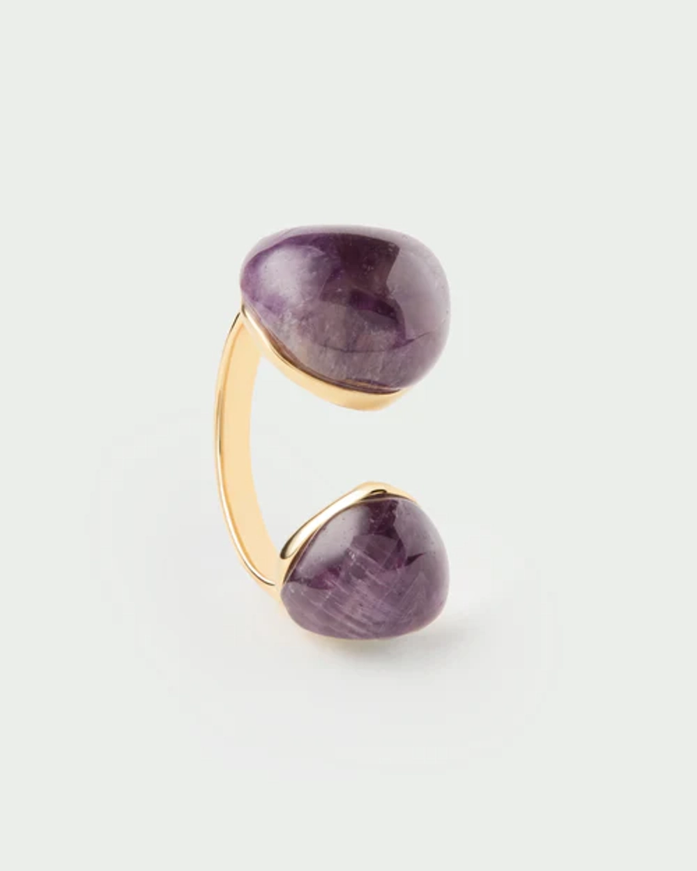 Кольцо Amethyst Gravity серебро 925 пробы покрытое золотом