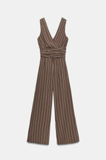 КОМБИНЕЗОН В ПОЛОСКУ С ПОЯСОМ — ZARA