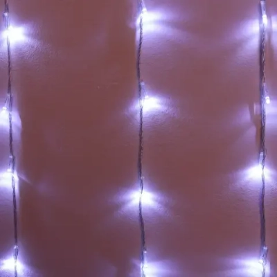 Гирлянда для дома ЗАНАВЕС «Водопад» ш3,0* в2,5 м 360 ламп LED, прозрач.пров, 8 реж, IP-20, Белый (возможность соединения)