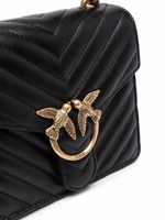 MINI LOVE BAG TOP HANDLE V QUILT – black